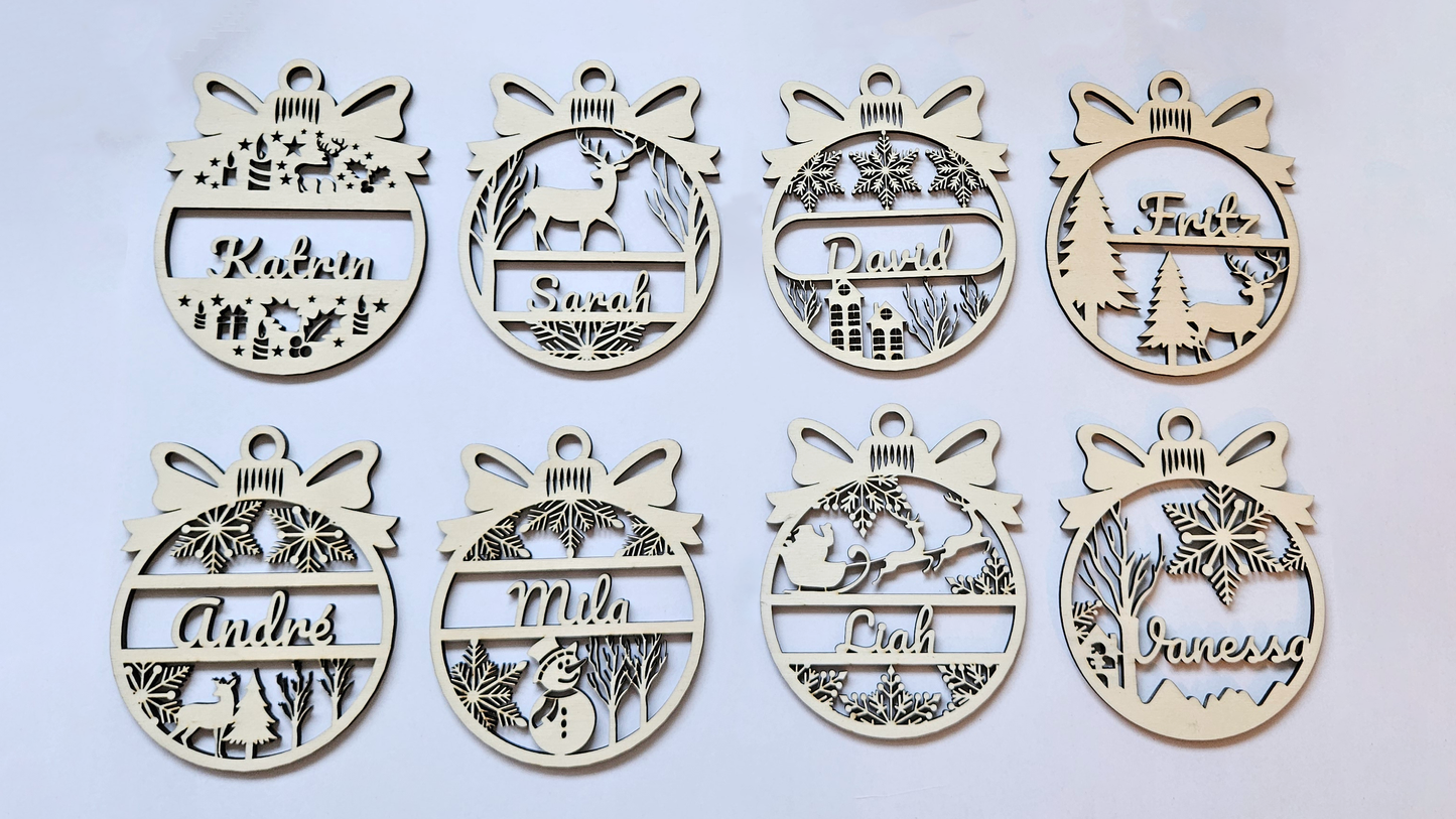 Weihnachtsornament aus Holz